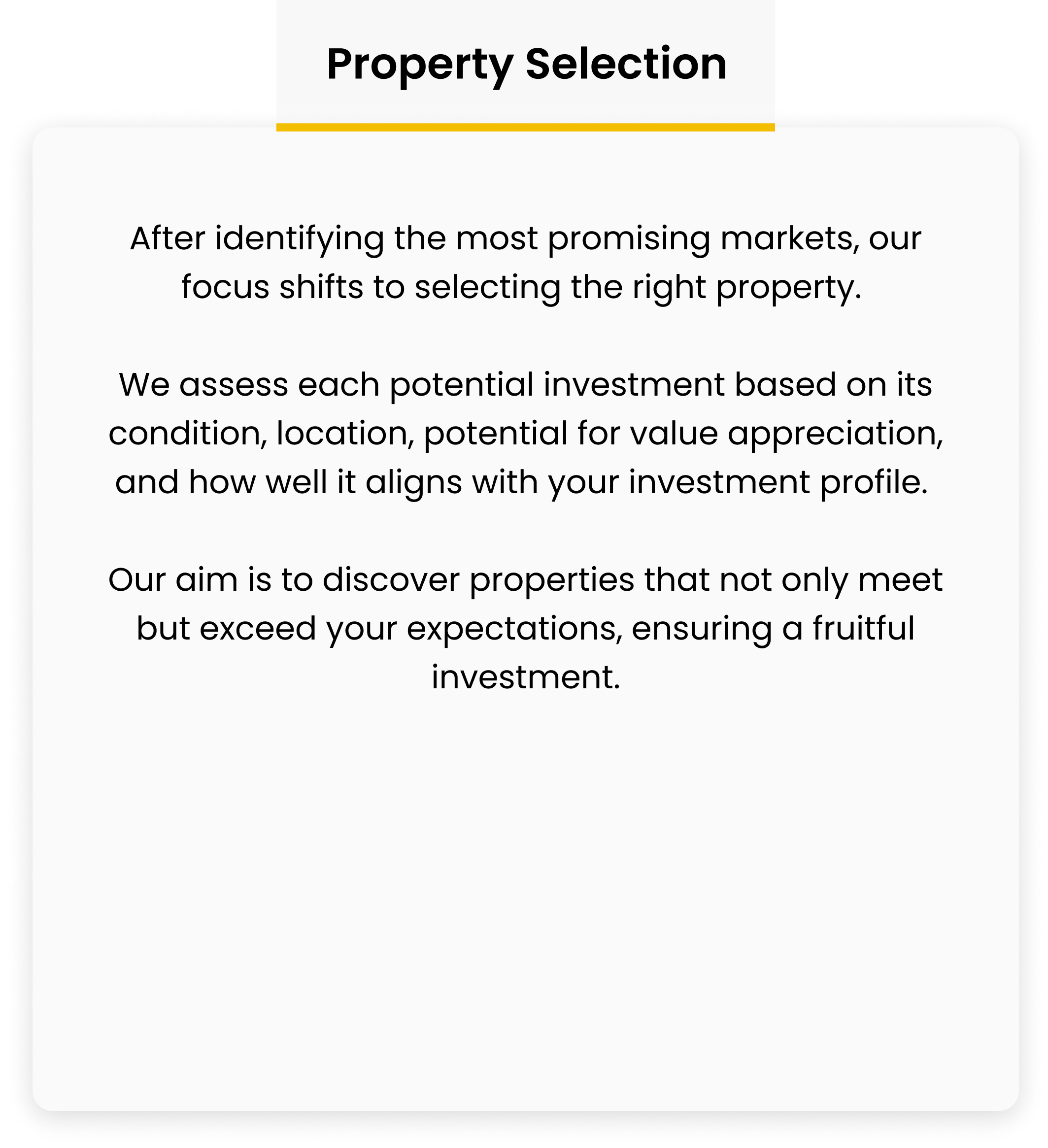 Property Selection