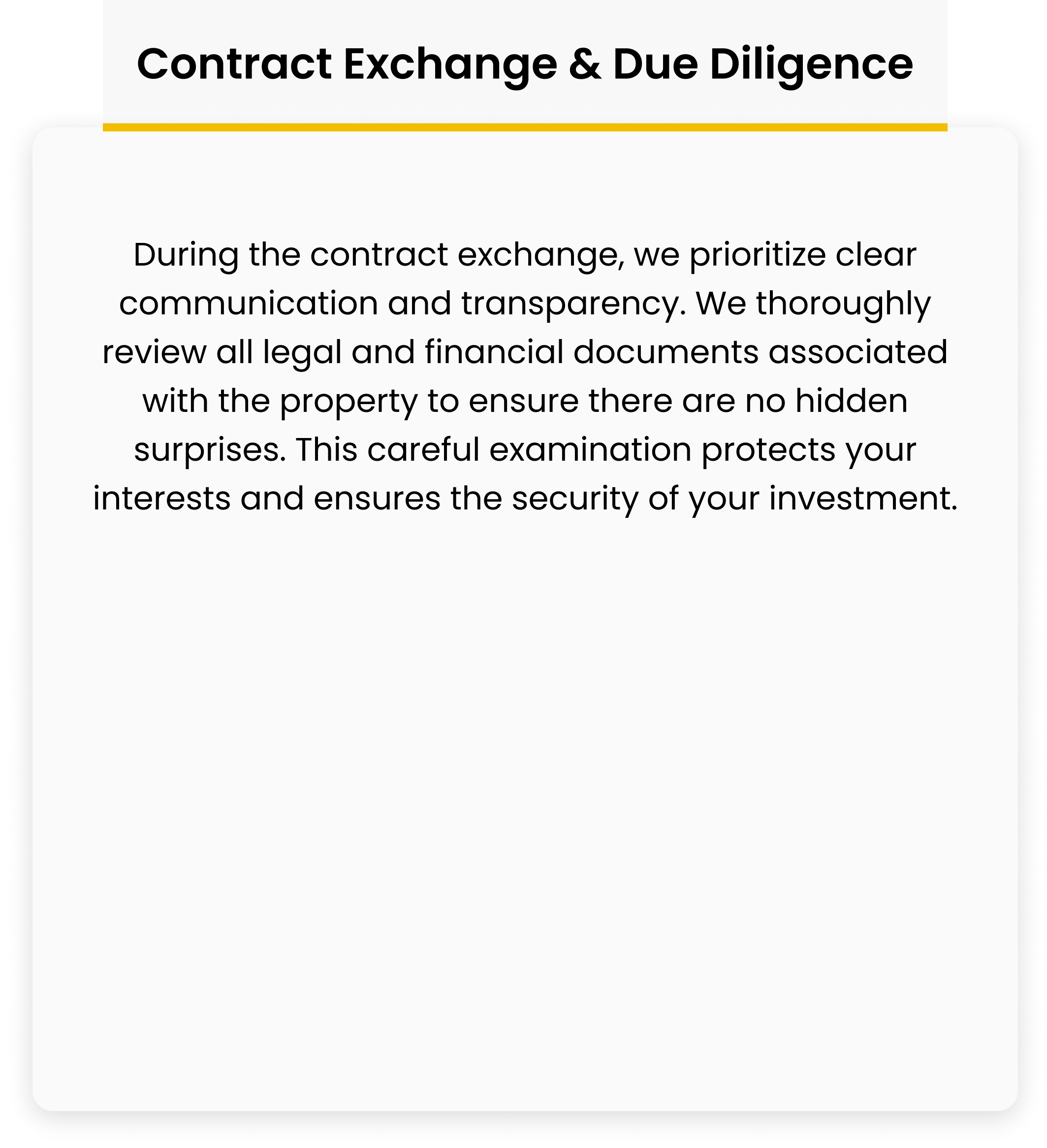 Contract Exchange & Due Diligence