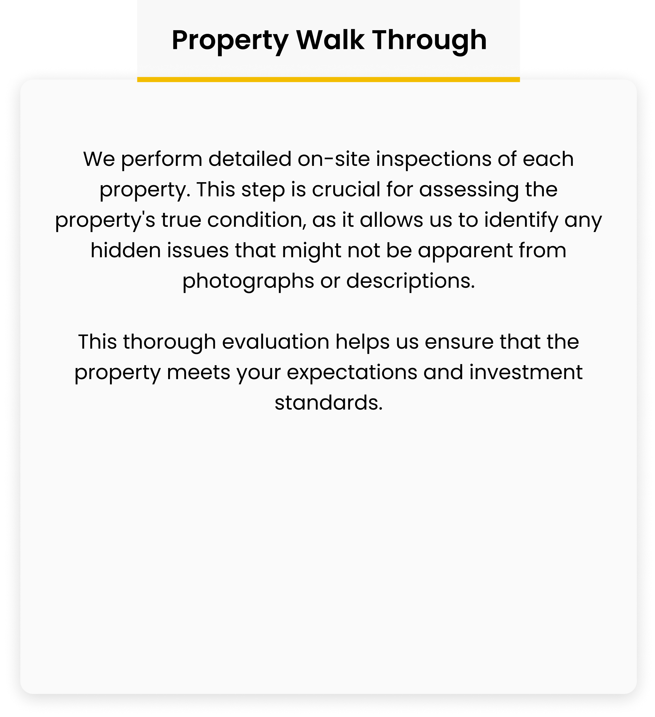Property Walk Through